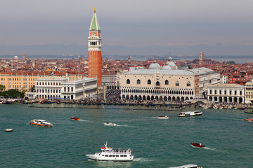 Saint Mark's Square seen from the Grand Canal in Venice