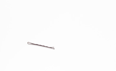 invisible hair clip on a white background. Top view