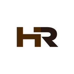 HR letter logo design in white background