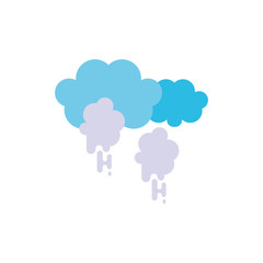 Isolated clouds and smoke vector design