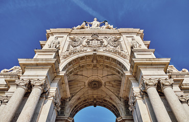 The Rua Augusta Arch  in Lisbon, Portugal.