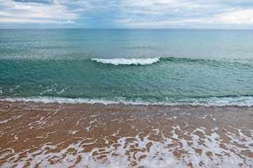 White wave off the coast of Corsica, France