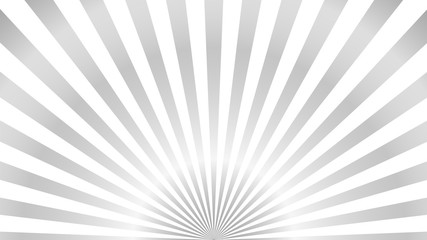 Sun rays background. Gray radiate sun beam burst effect. Sunbeam light flash boom. Template starburst poster. Sunlight star, sunrise glow burst. Solar radiance glare, retro design. Vector illustration