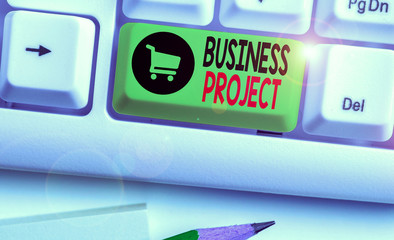 Conceptual hand writing showing Business Project. Concept meaning Planned set of interrelated tasks...