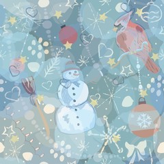 Colorful Seamless Winter Pattern