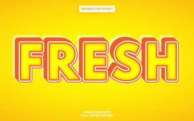 Yellow bold editable text effect