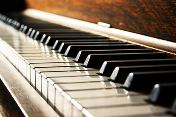 Piano Keys Dramatic Close-up © JB