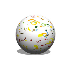 colorful ball isolated on white background