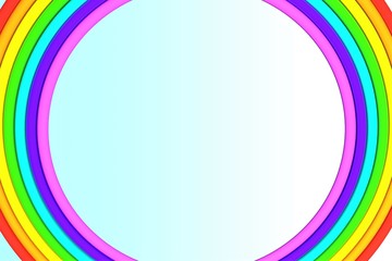 3D illustration.  The pattern of the rainbow on the wallpaper.