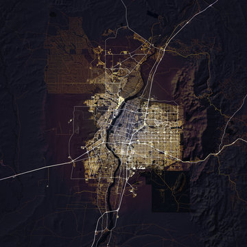 Map Albuquerque City. New Mexico