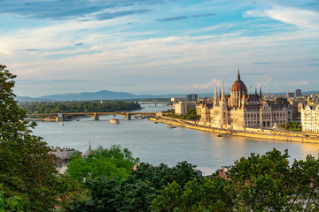 Fototapeta premium Parliament Building in Budapest, Hungary.