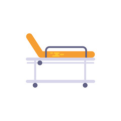 Stretcher of medical care concept vector design