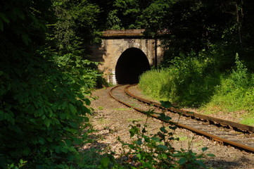 old railway tunnel in the mountains
