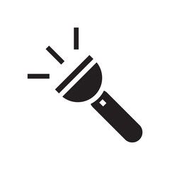 Flashlight glyph icon, light and electric, lamp sign, vector graphics, a solid pattern on a white background.