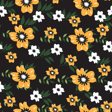 Fashionable pattern in small flowers. © ESN design