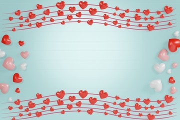Large Teddy bear and gift box theme for your design. Blank frame for mock up. Happy Valentine's and anniversary Day.