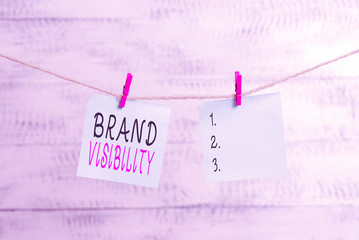 Text sign showing Brand Visibility. Business photo showcasing frequency at which showing see your...