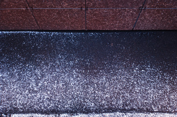 Fototapeta premium Street road covered with snow background