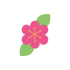 beautiful flower spring isolated icon