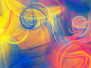 yellow abstract fractal background 3d rendering illustration