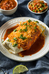 Homemade Spicy Smothered Beef Burrito