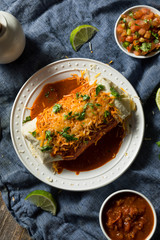 Homemade Spicy Smothered Beef Burrito