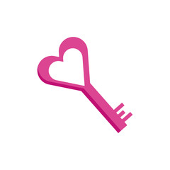 happy valentines day heart key