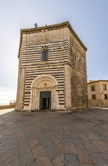 Fototapeta premium External view of the Baptistery of Volterra