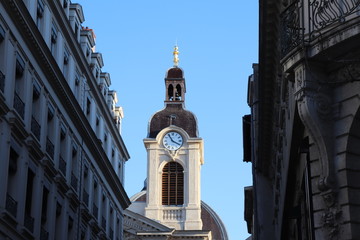 Horloge de l'ancien Hôtel Dieu à Lyon dans le 2 ème arrondissement - Ville de Lyon -...