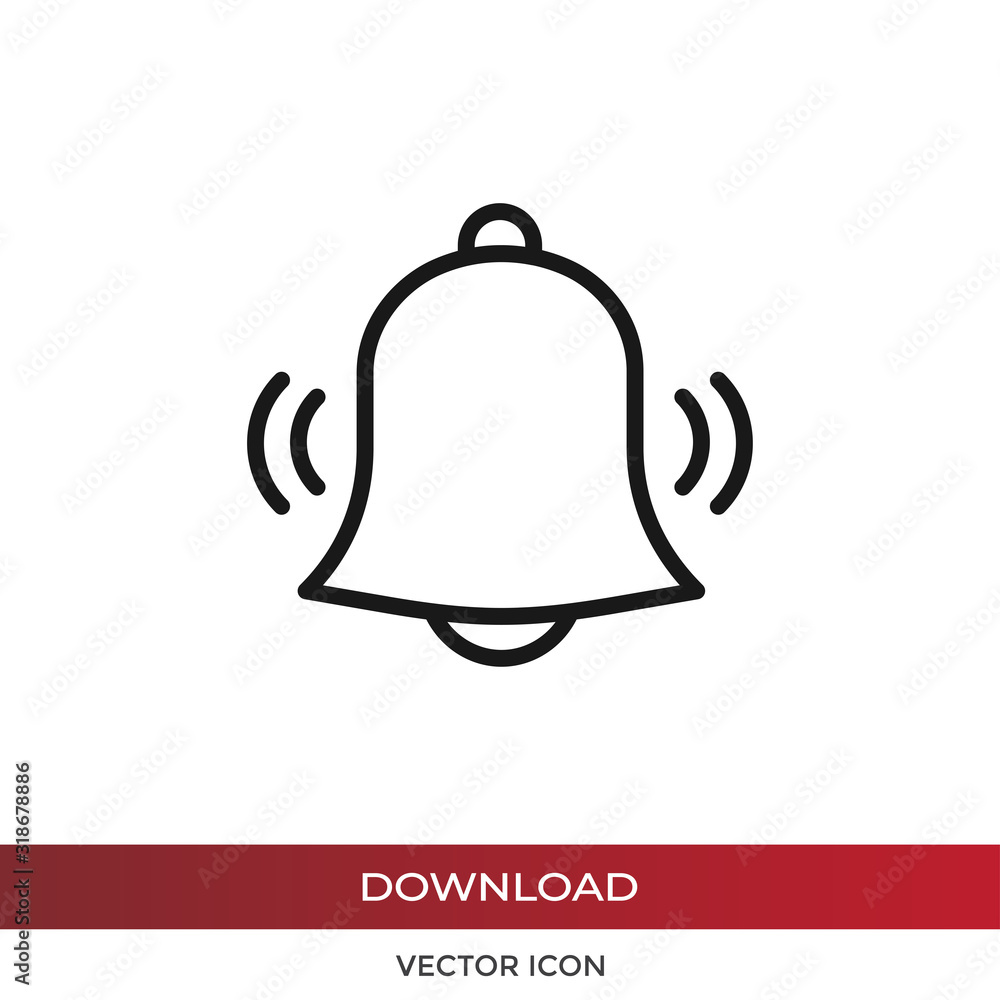 Aufkleber alarm icon vector. simple alarm sign in modern design style for web site and mobile app. eps10