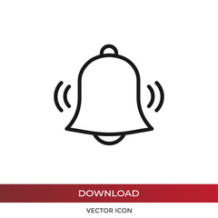 Alarm icon vector. Simple alarm sign in modern design style for web site and mobile app. EPS10