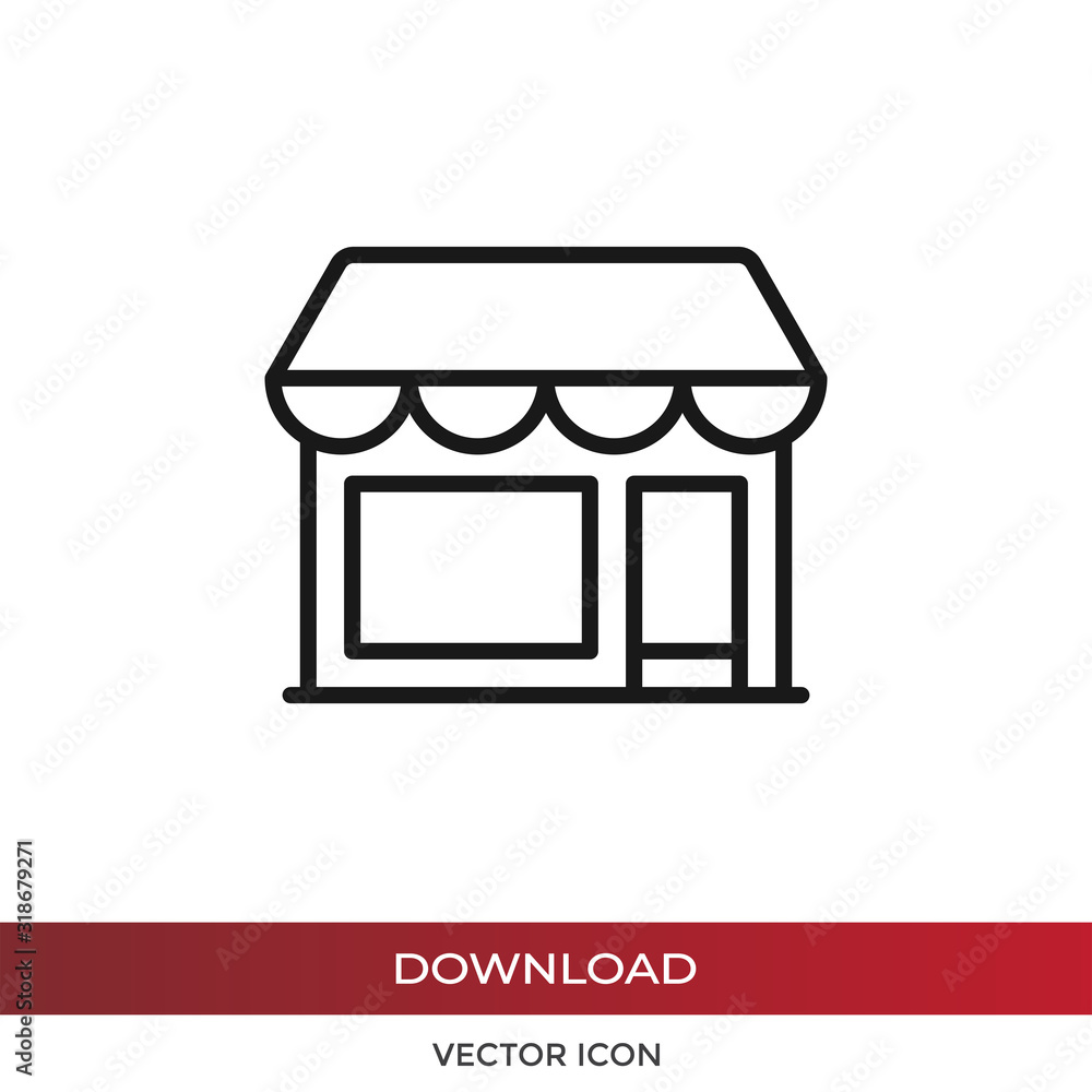 Aufkleber store icon vector. simple store sign in modern design style for web site and mobile app. eps10