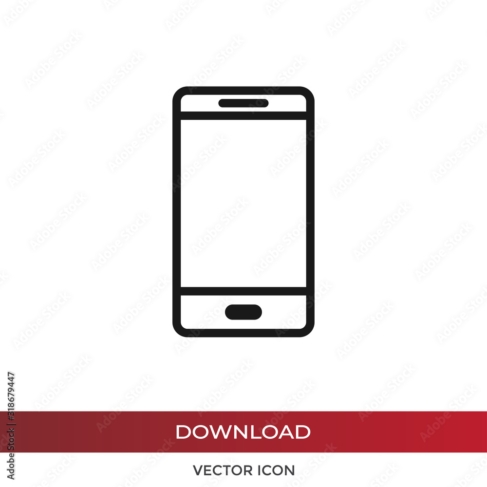 Aufkleber smartphone icon vector. simple smartphone sign in modern design style for web site and mobile app. e