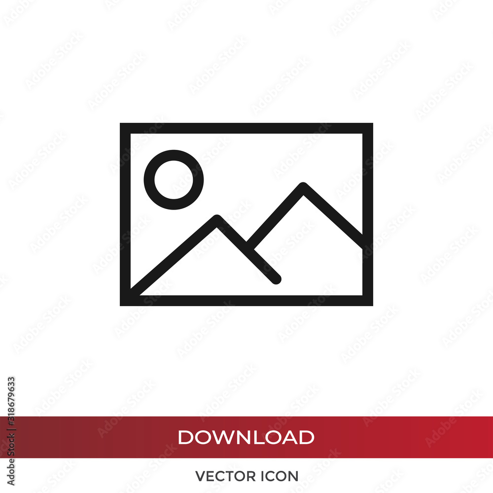 Poster picture icon vector. simple picture sign in modern design style for web site and mobile app. eps10