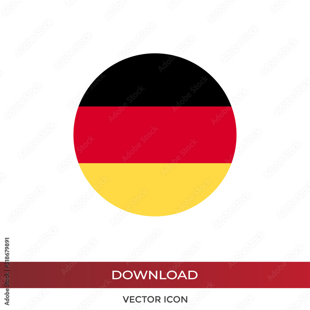 Poster germany flag icon vector. simple germany flag sign in modern design style for web site and mobile ap