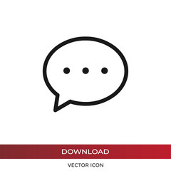 Chat icon vector. Simple chat sign in modern design style for web site and mobile app. EPS10