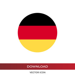 Obraz premium Germany flag icon vector. Simple Germany flag sign in modern design style for web site and mobile app. EPS10