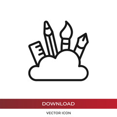 Design tools icon vector. Simple design tools sign in modern design style for web site and mobile app. EPS10