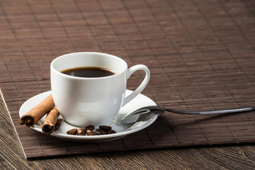 Strong natural coffee with spice