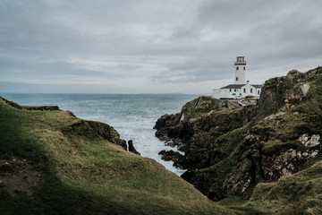 Fototapeta na wymiar lighthouse on the background of the Atlantic Ocean