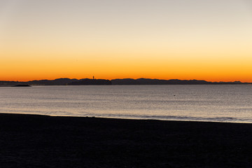 茅ヶ崎サザンビーチの朝焼け
