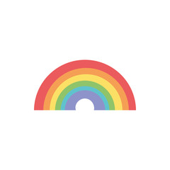 cute rainbow spring isolated icon
