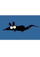 Vector illustration of cartoon mouse