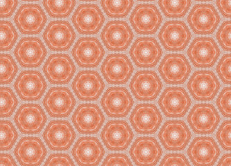 Circle shaped background texture in geometric ornamental style in pink color. symmetric design...