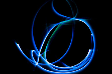 light, glare, trace, curve, line, night lights, abstraction, flash, glow