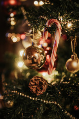 Christmas tree balls decorations candy christmas time winter