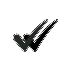 checkmark icon, stationery mark, choice of answer option