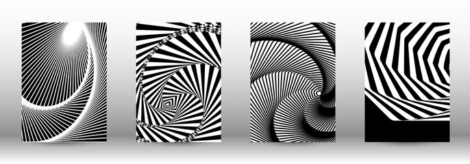 Set of abstract psychedelic backgrounds