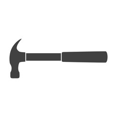 Hammer. Abstract concept, icon. Vector illustration on white background.