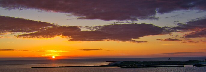 Heligoland - island dune - sunrise